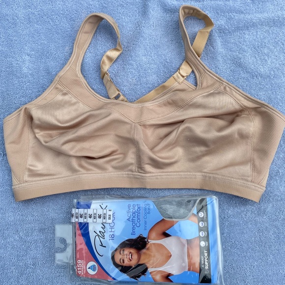 Brand New, 18 Hour Playtex 46C Tan Bra - Picture 3 of 5
